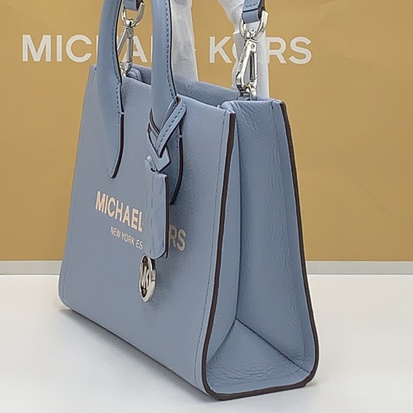 MICHAEL KORS Mirella Small Shopper TZ XBody Pebbled Leather Crossbody
Pale Blue - Picture 7 of 16